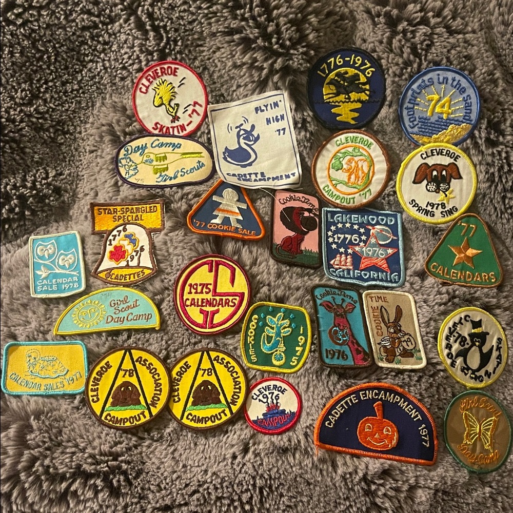 Vintage Girl Scout Patches 1970